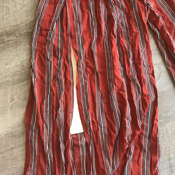 Stripe High Waisted Wide Leg Pants - Picture 3 of 4